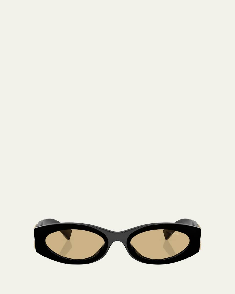 MU 11WS Acetate Oval Sunglasses